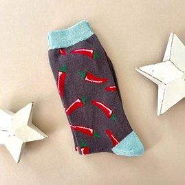 Men's Bamboo Chillis Socks in Charcoal Grey