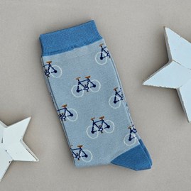 Men's Bamboo Cycling Socks in Silver