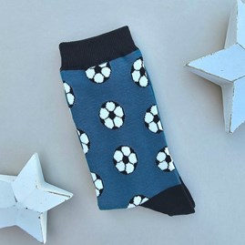 Men's Bamboo Footballs Socks in Teal