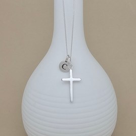 Baptism jewellery baptism gifts for girls necklace baptism gift engraved silver cross Personalised 925 Silver Baptism Cross Necklace