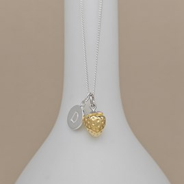 Personalised Gold Plated Strawberry Necklace