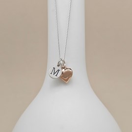 Bridal Jewellery Bridesmaid Jewellery Wedding Jewellery Flower Girl Maid of Honour Jewellery Personalised Rose Gold Pillow Heart Necklace