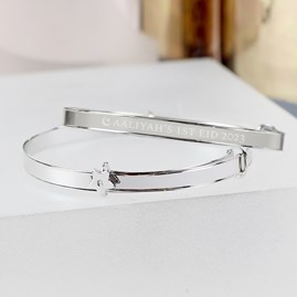 Personalised Sterling Silver Child's Eid Star Bracelet