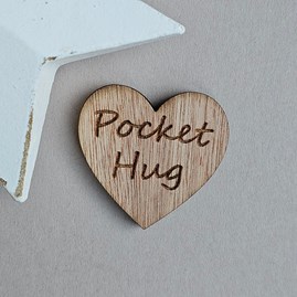 'Pocket Hug' Wooden Heart Pocket Token