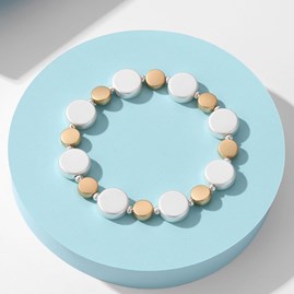 Silver and Gold Plated Discs Bracelet