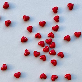 Small Glass Red Heart Decoration