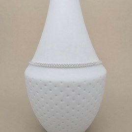 Sterling Silver Double Beaded Anklet