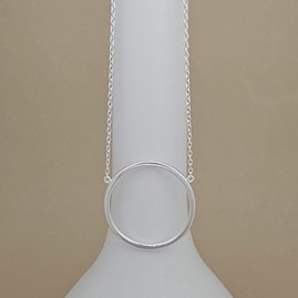 Sterling Silver Hoop Necklace