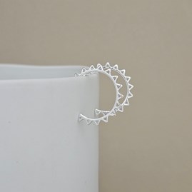 Sterling Silver Sun Hoop Stud Earrings Spikey Gifts For Her Wedding Jewellery Sterling Silver Sun Hoop Stud Earrings