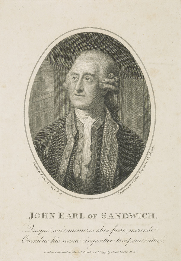 John Montagu, 4th Earl of Sandwich, 1718 1792. First Lord of the Admiralty by Joseph Collyer