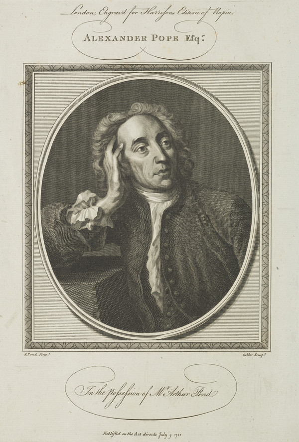Alexander pope 1688 1744 poet by john goldar national galleries