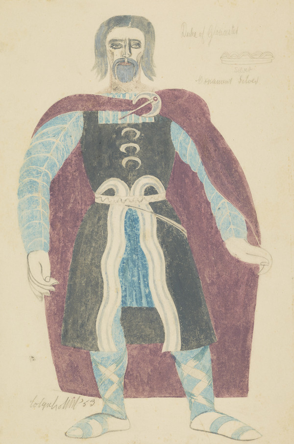 Duke of Gloucester (Costume Design for 'King Lear') by Robert Colquhoun