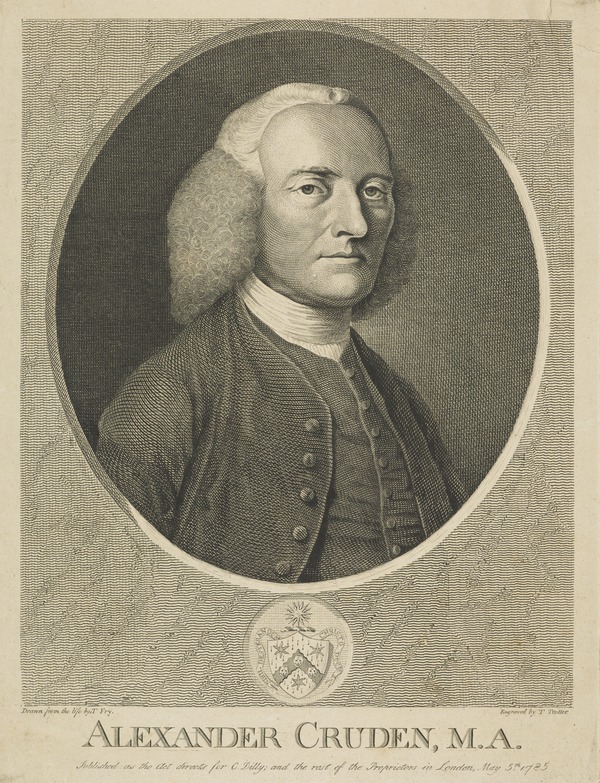 Alexander Cruden, 1701 - 1770. Author of the &ldquo;Concordance to the 