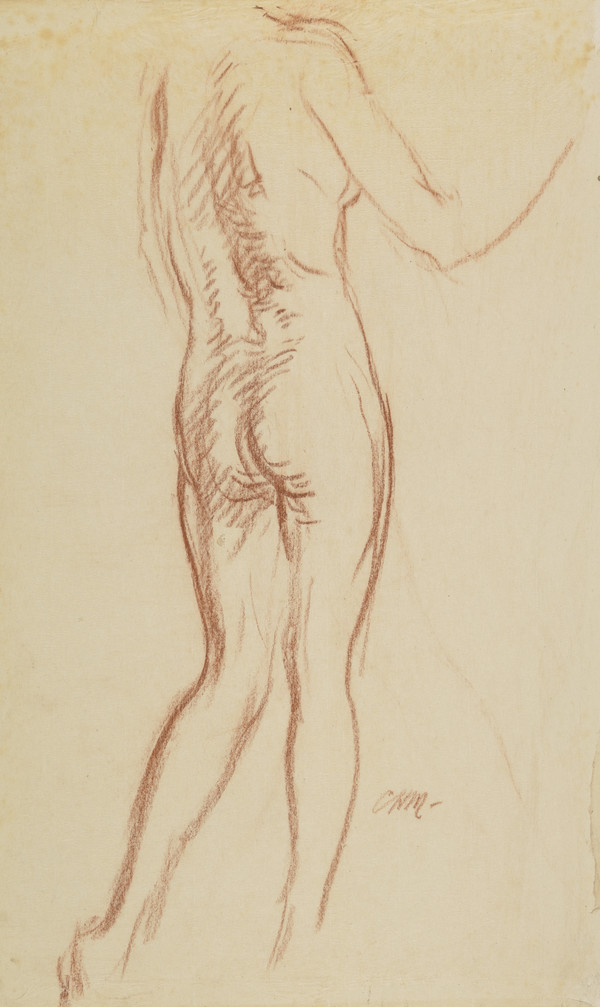 Standing Female Nude Seen from the Rear by Charles Hodge Mackie