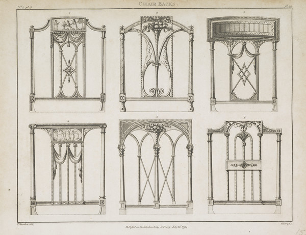 Six Designs for Chair Backs from the &lsquo;Cabinet-maker and 