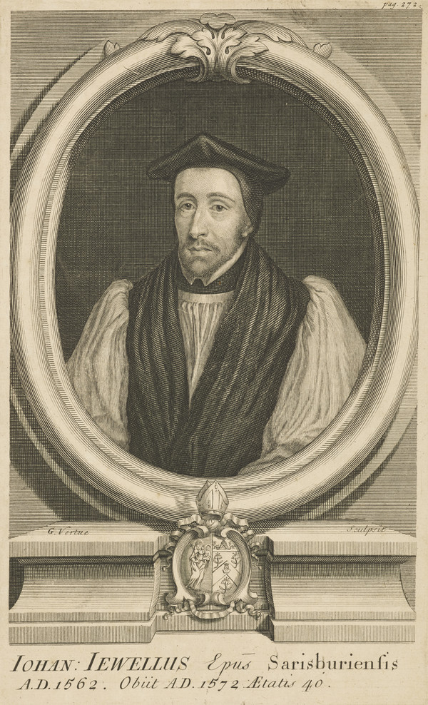 John Jewel, 1522 - 1571. Bishop of Salisbury by George Vertue ...