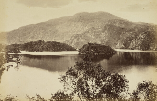 水彩画 BEN VENUE 1833 Ellen's Isle And Ben Venue by James Valentine | National Galleries