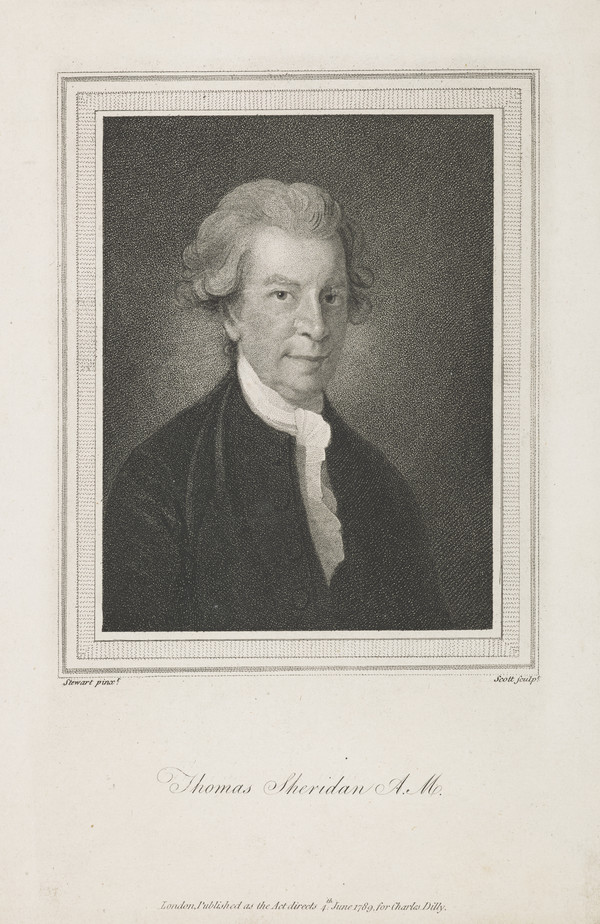 Thomas Sheridan, 1719 - 1788. Actor; father of Richard Brinsley 