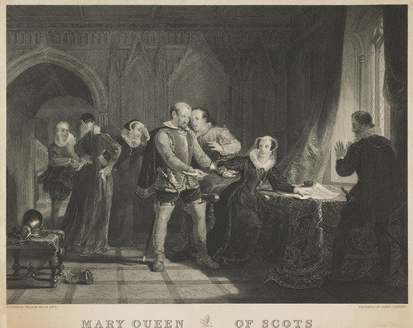 Mary Queen of Scots Compelled to Sign her Abdication in the Castle