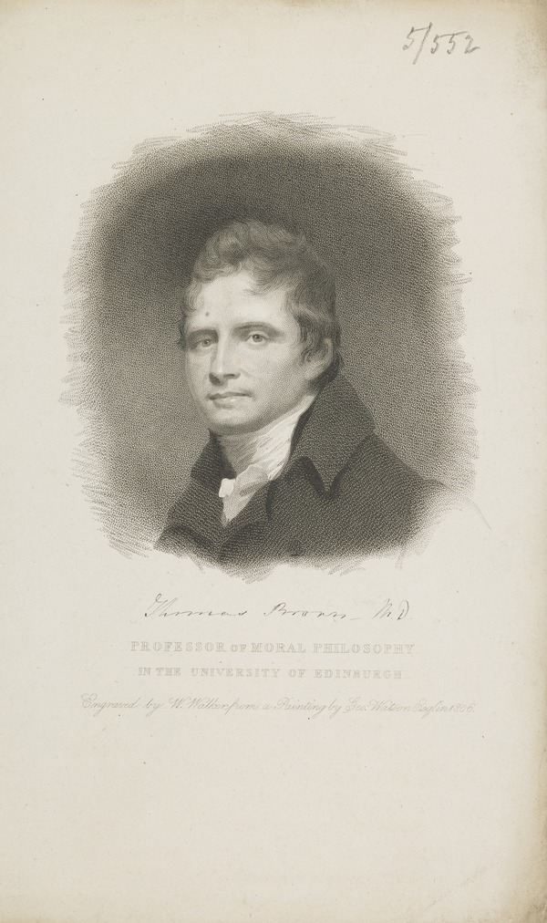 Dr Thomas Brown, 1778 1820. Professor of Moral Philosophy, Edinburgh