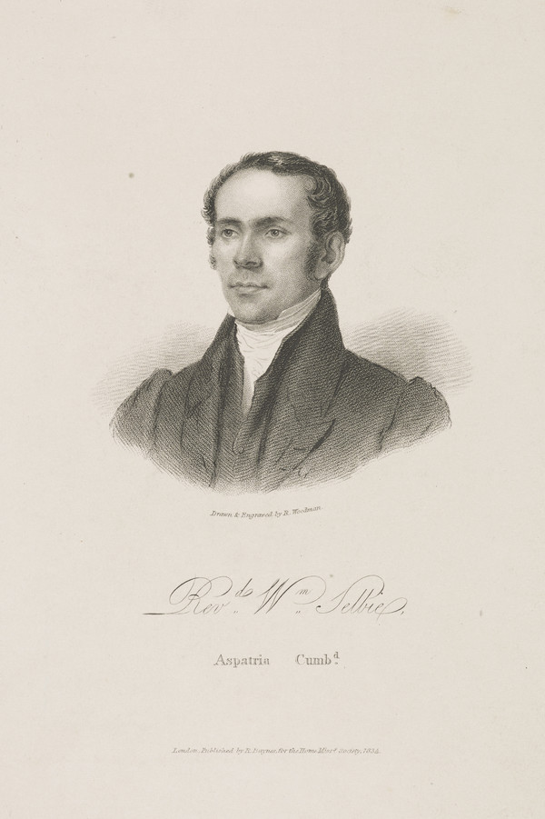 Rev. William Selbie, active 1833 1840. Minister, Aspatria, Cumberland by Richard Woodman