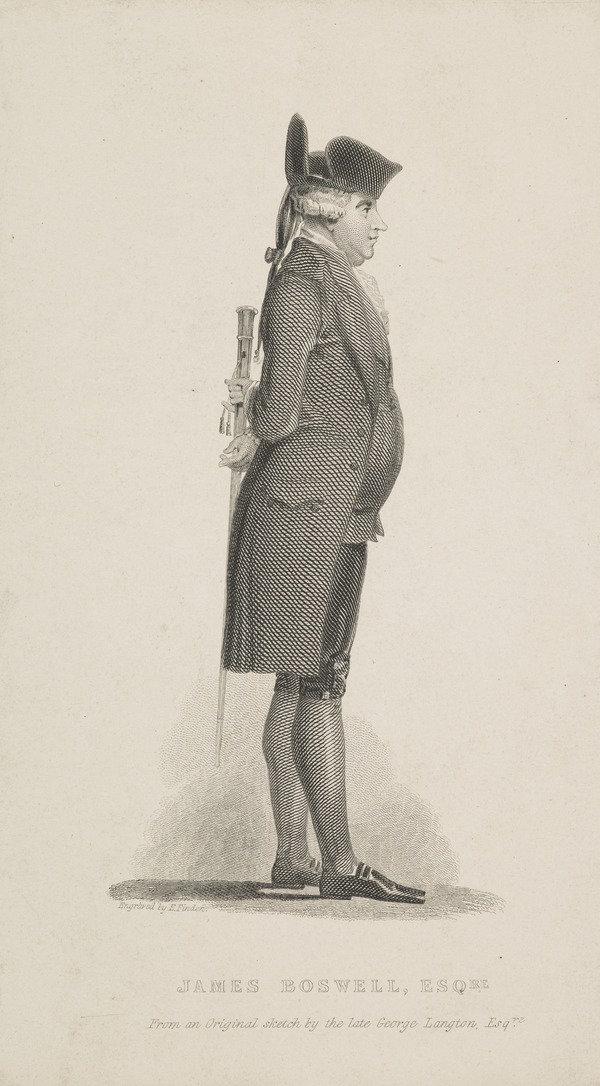 James Boswell, 1740 1795. Diarist and biographer of Dr Samuel Johnson