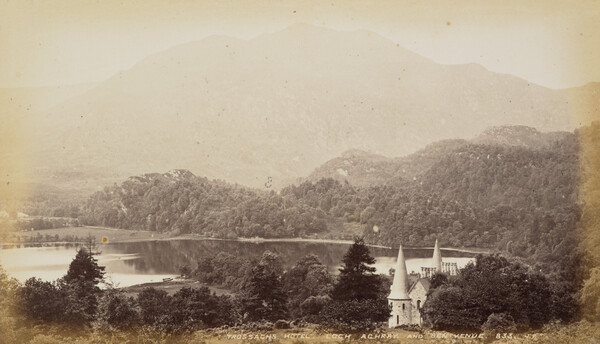 BEN A'AN TROSSACHS LOCH ACHRAY SCOTLAND Victorian Watercolour Painting 1871