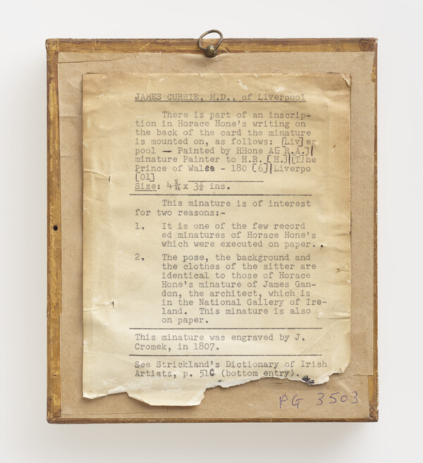 James Currie, 1756 - 1805. Physician and man of letters by Horace 