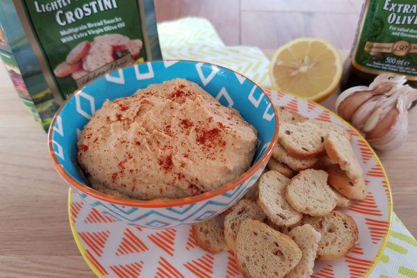 Chilli Hummus & Lightly Sea Salted Crostini