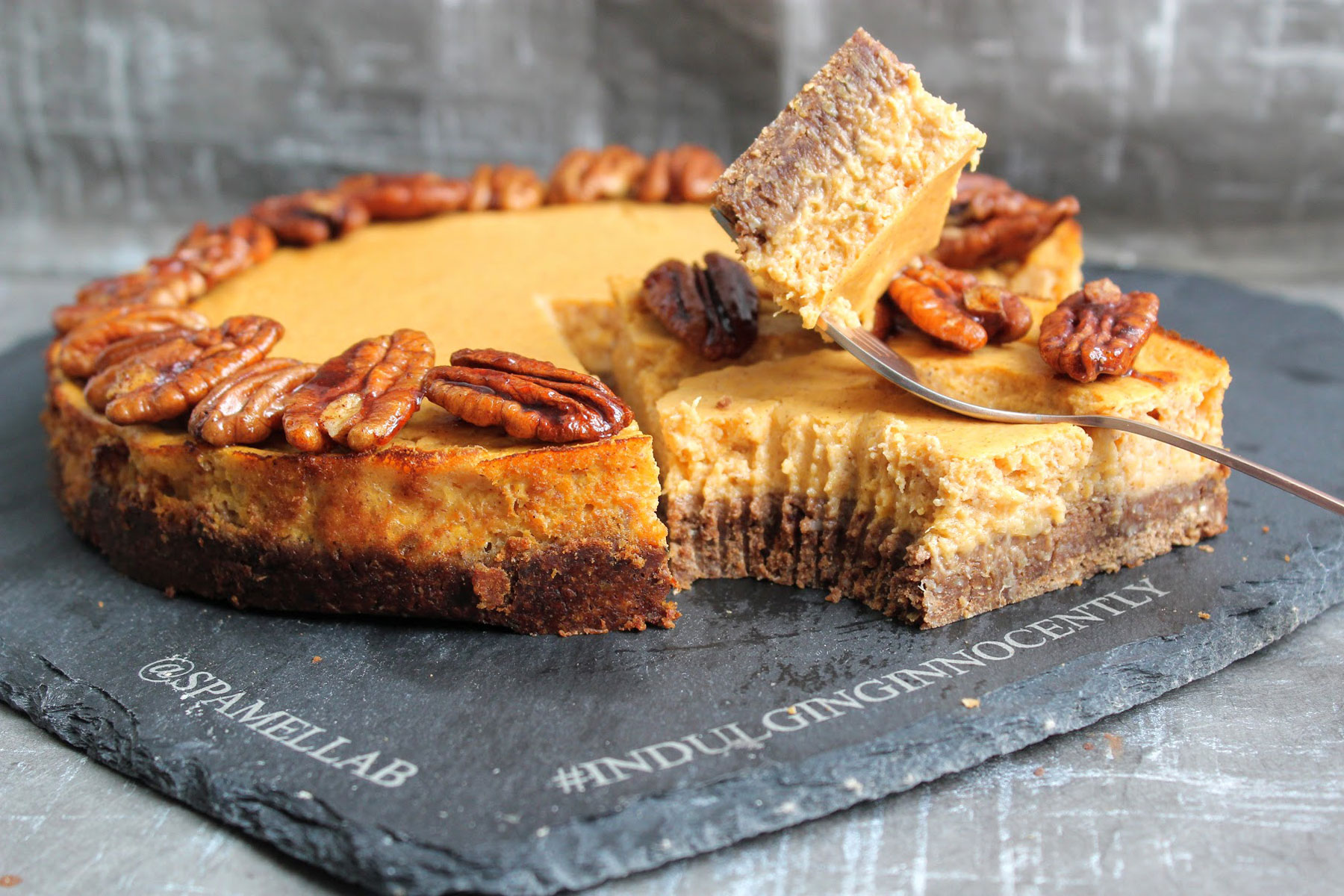 Spiced Pumpkin Cheesecake & Caramelised Pecans Ninja Kitchen