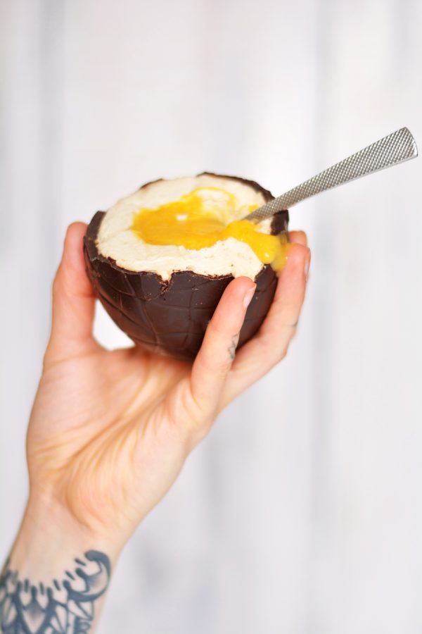 Cheesecake Filled Chocolate Easter Eggs