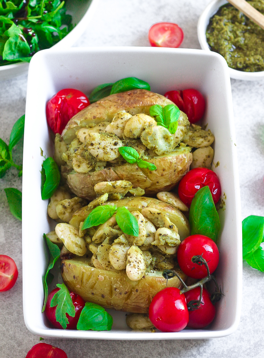 Butterbean Pesto Stuffed Potatoes Ninja Kitchen