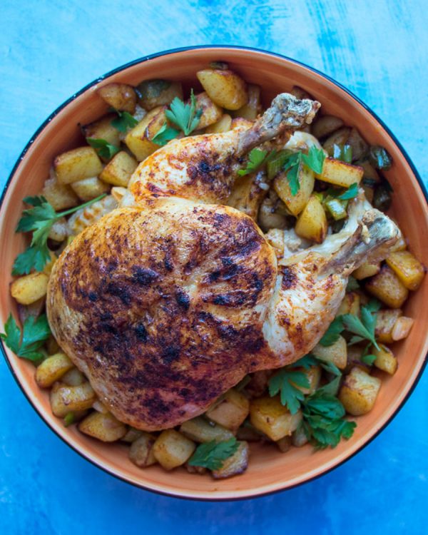 Lemon and Paprika Roast Chicken with Chicken Fat Potatoes - Ninja Kitchen