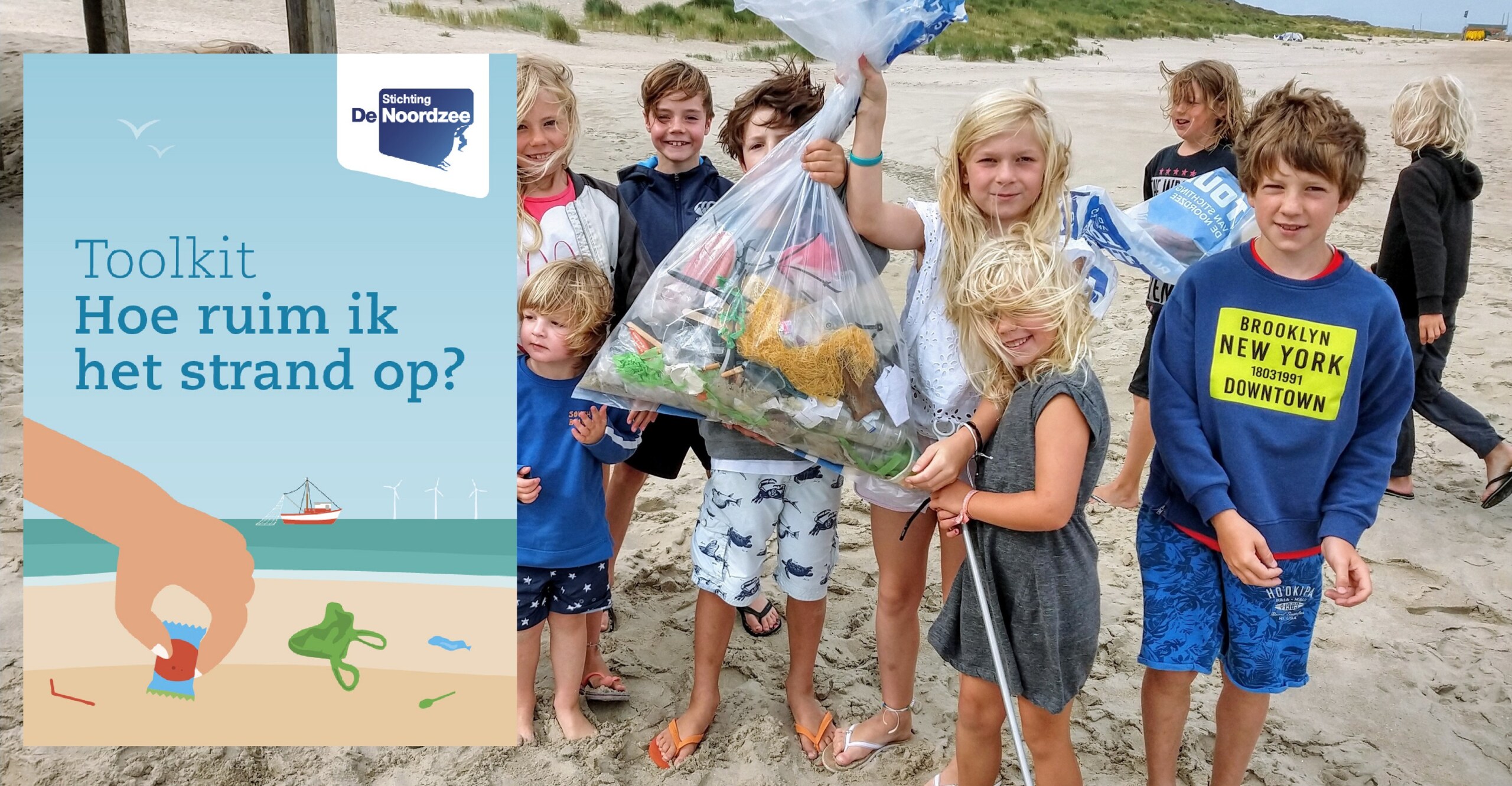 Kinderen op Vlieland tijdens Beach Cleanup Tour 2019