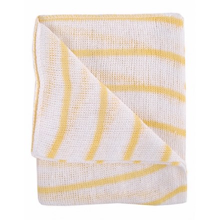 Dishcloths, Stockinette, Large, (Yellow Stripe) 10 Cloths