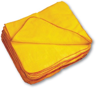 Dusters, Yellow, 50cm x 40cm, 100% Cotton, 10 Dusters