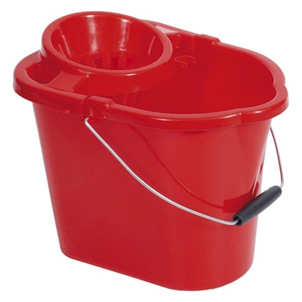 Bucket, Mop, Plastic, Value, 12Ltr, Red