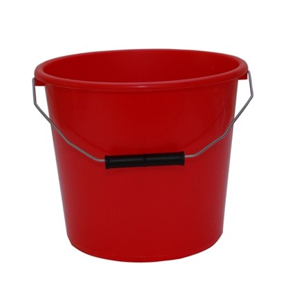 Bucket, All Purpose, Plastic, Red, 14Ltr