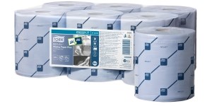 Handwipes, Tork, Reflex, 2 Ply Blue, 429 Sheet 6 Rolls
