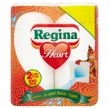 Kitchen Towel, Regina, 2Ply White, 20 Rolls