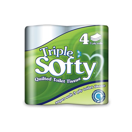 Toilet Rolls, Triple Softy, 3Ply White, 40 Rolls