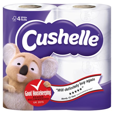 Toilet Rolls, Cushelle, 2Ply White, 40 Rolls