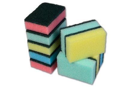 Scourers, Sponge, Sml, 10 Sponges