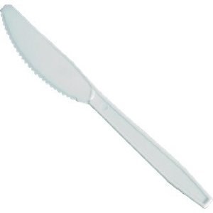 Catering, Cutlery, Plastic, Knives, White, 1000