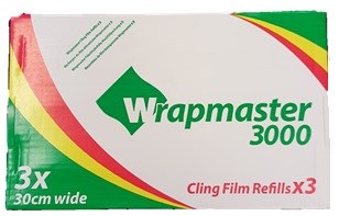 Catering, Cling Film, WrapMaster, 300mm x 300m (12") 3 Rolls