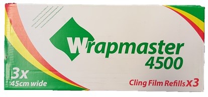 Catering, Cling Film, WrapMaster, 450mm x 300m (18") 3 Rolls