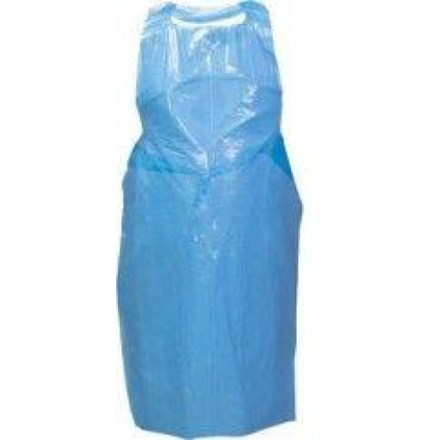 Aprons, Polythene, Disposable, Blue, 100