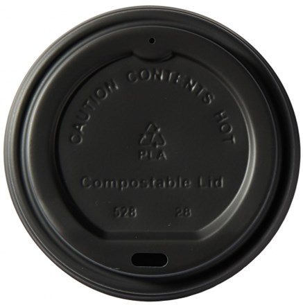 Cups, Lids, Sip Slit, Domed, Black, 8oz, 1000