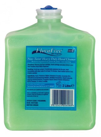 Soap, Hand, DEB Florafree, Heavy Duty Hand Cleaner, 6 x 2Ltr