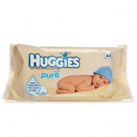 Babycare, Huggies Pure Wipes, 6 x 64